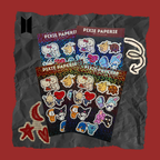 BTS x Cute Characters Sticker Sheet