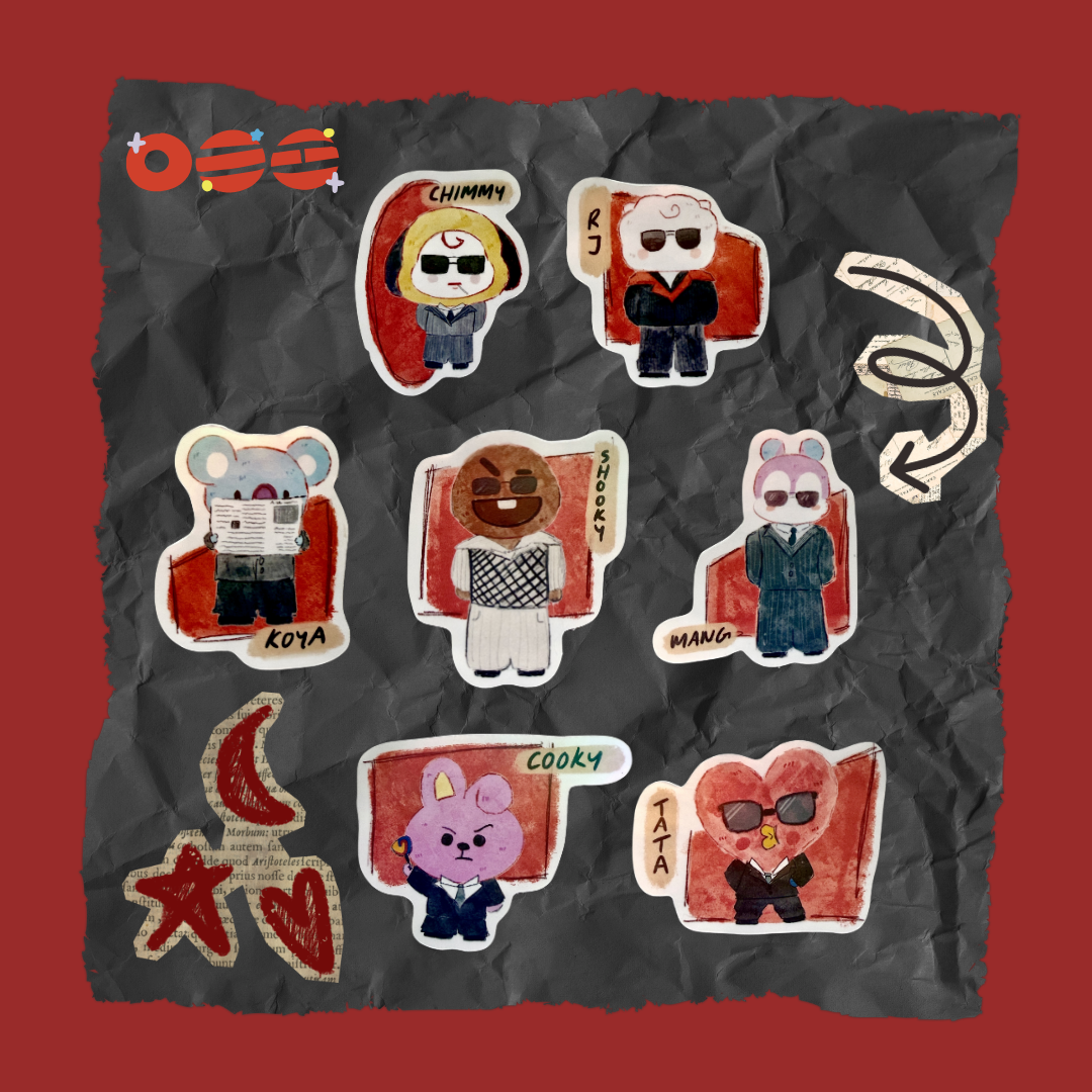 BT21 in Suits Die Cut